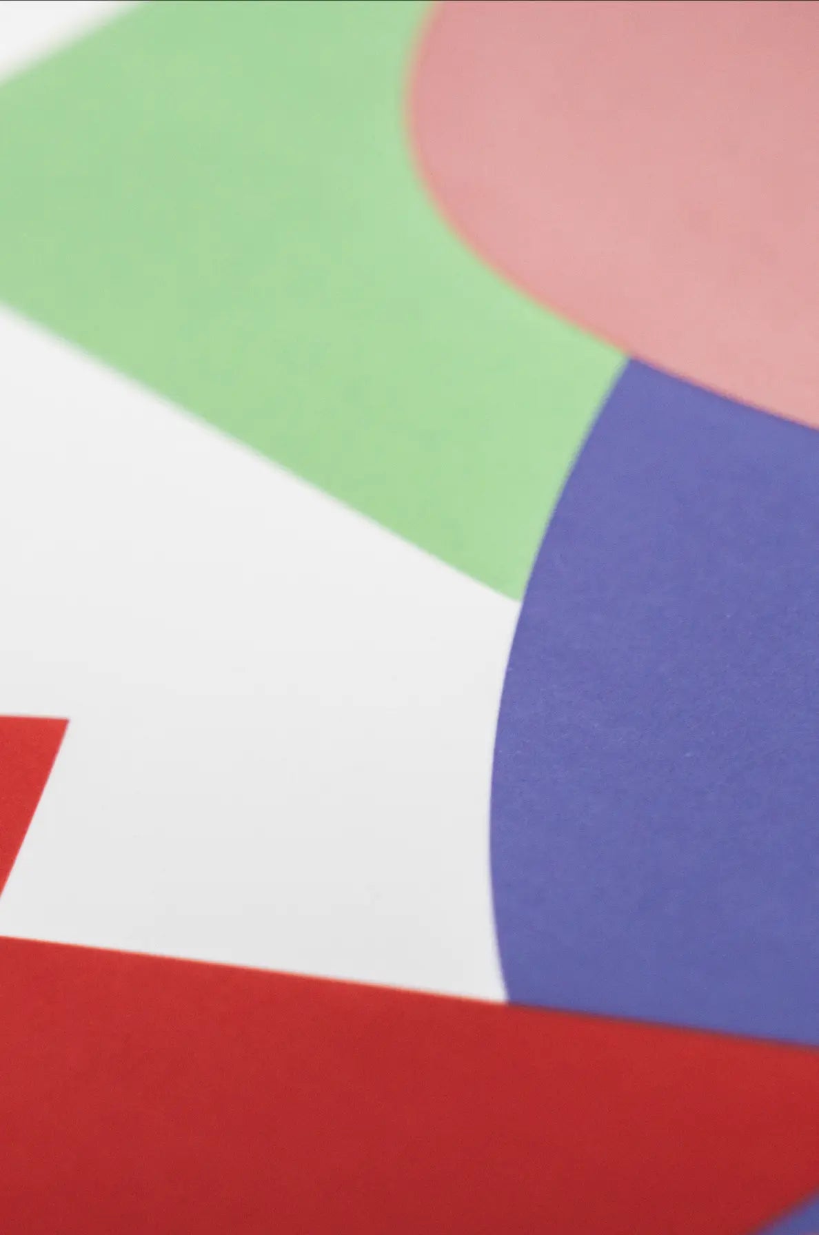 Close-up of Abstract I geometric tile artwork by Clay with vivid colors and sharp shapes – shop now at Clay