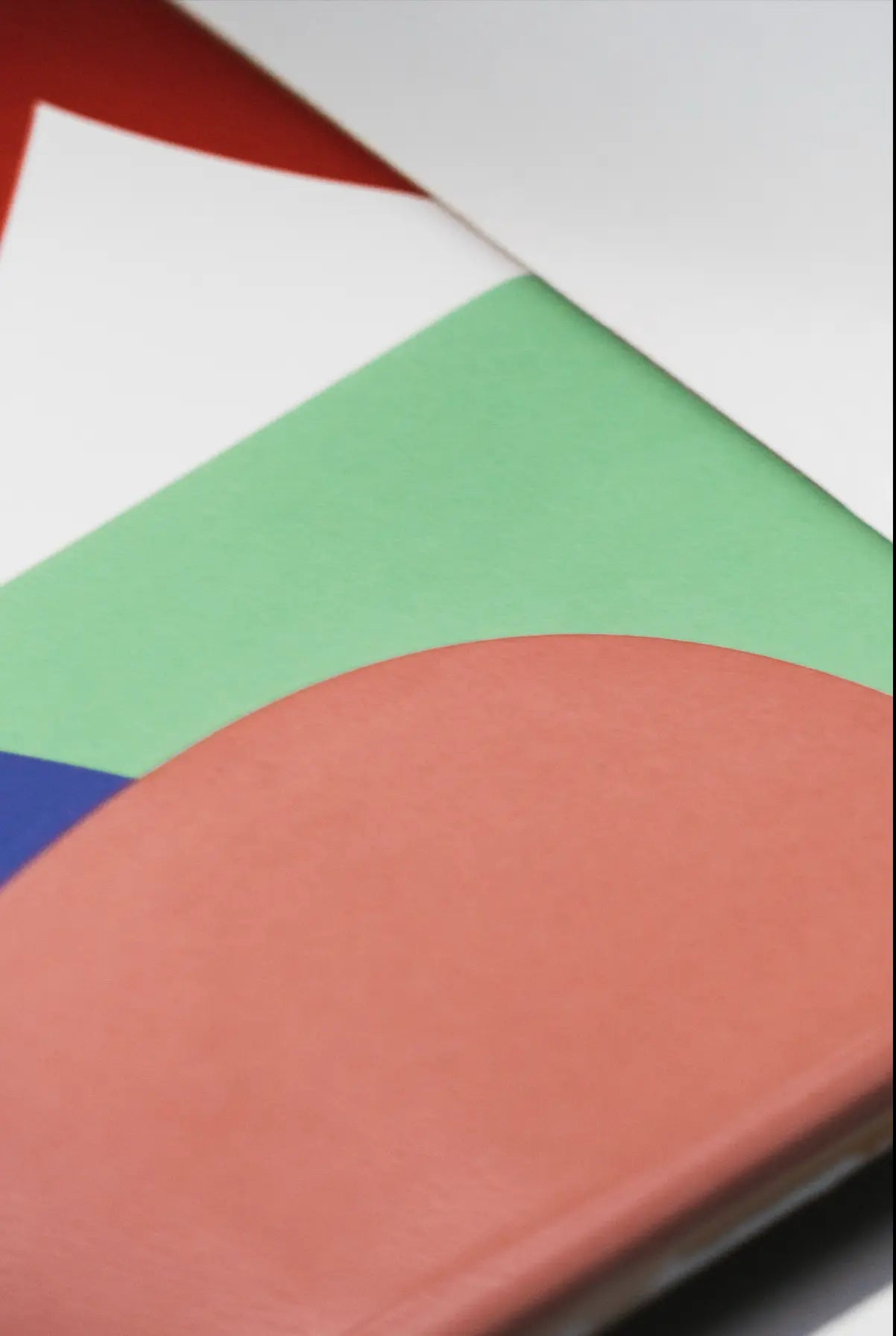 Corner detail of Abstract I ceramic tile by Clay showing smooth surface and precise edges – on sale at Clay