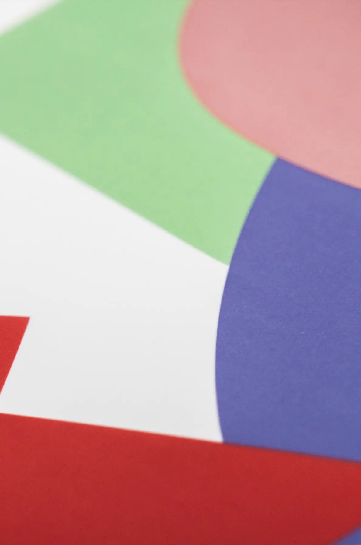 Close-up of Pattern Aka Corleone ceramic tile by Clay with vibrant red and purple color blocks – available exclusively on Clay