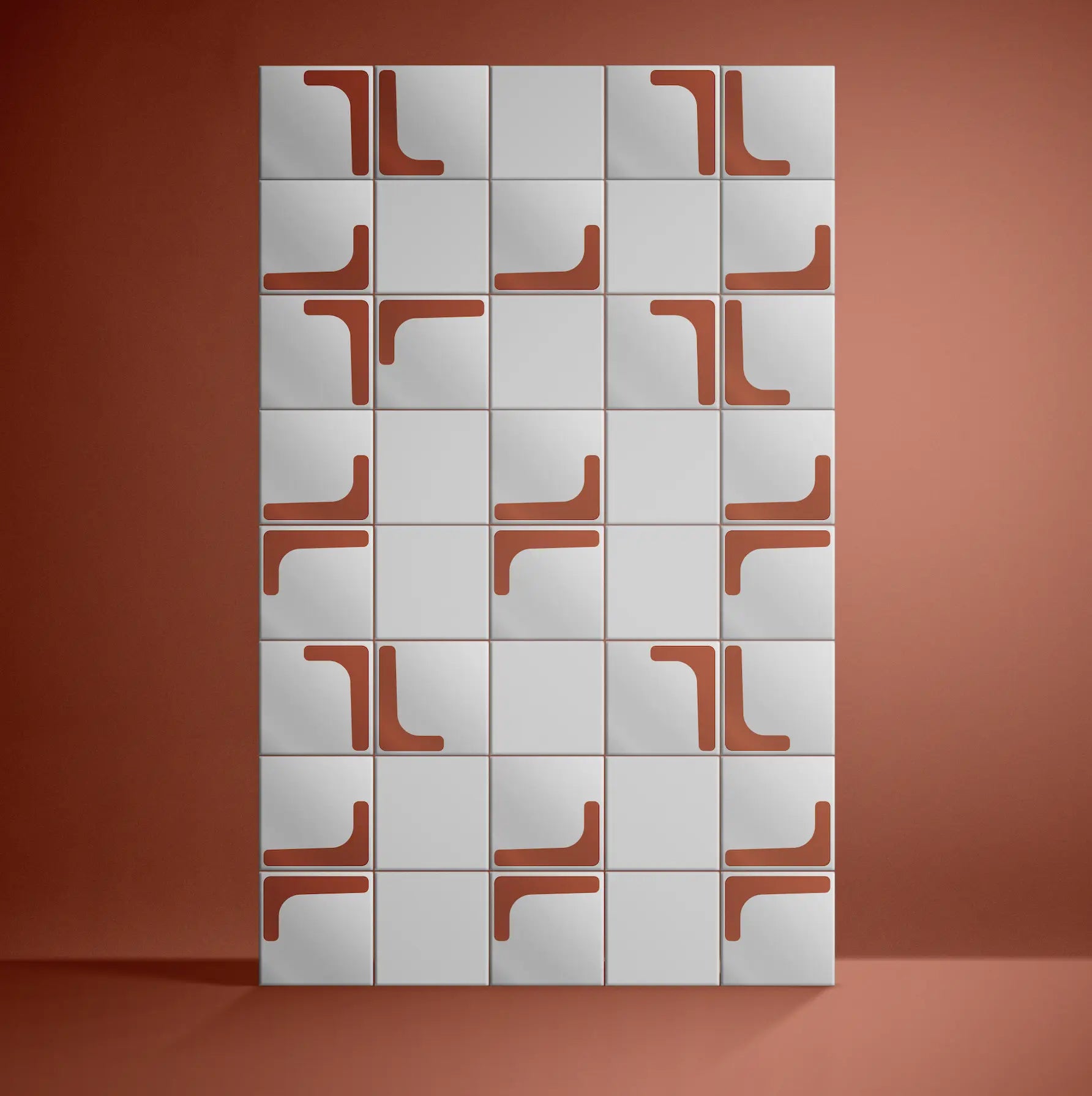 Set of Pattern Clay Originals 3 ceramic tiles by Clay in white arranged in geometric grid – shop now at Clay