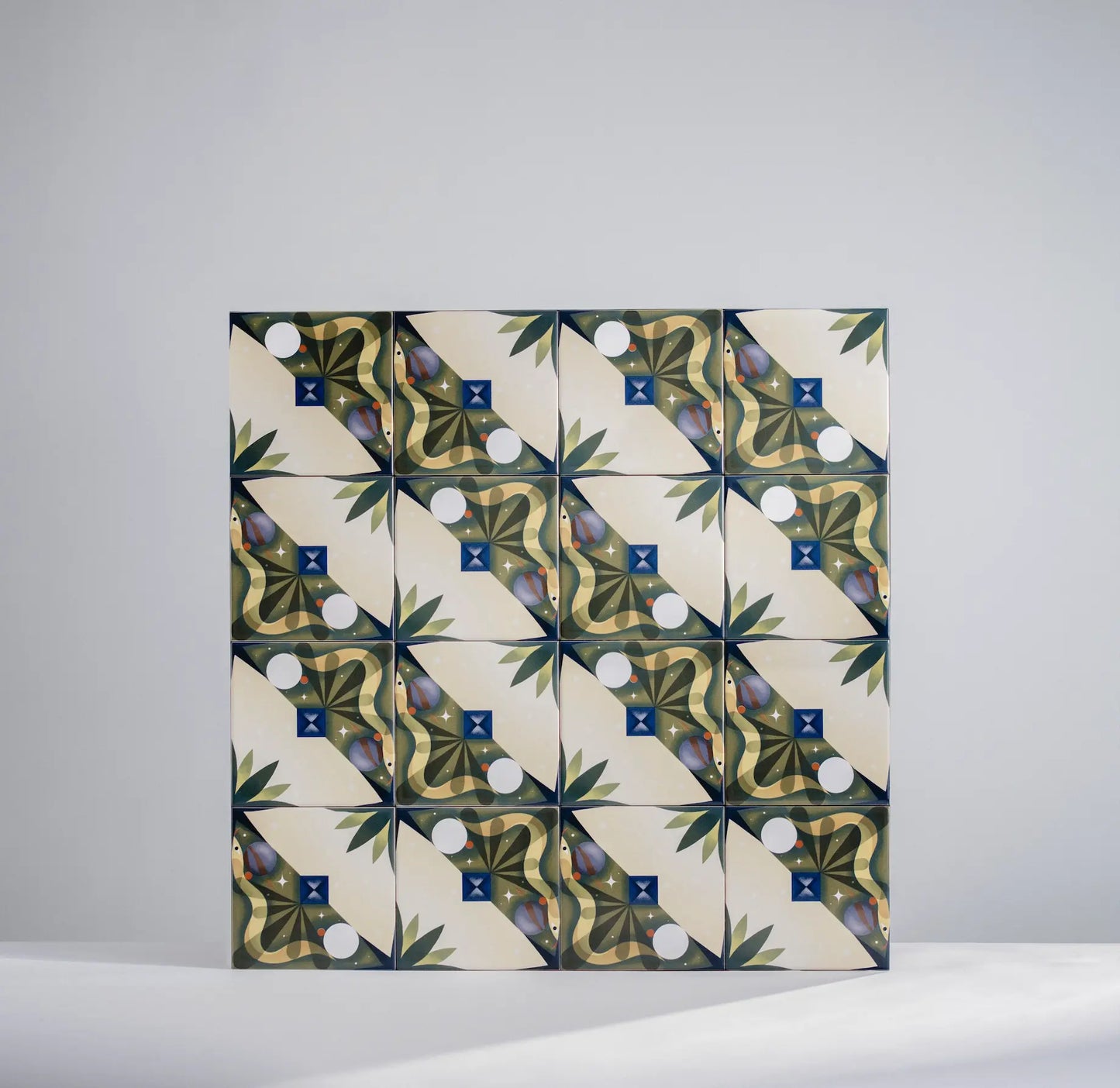 Pattern Kruella D’Enfer ceramic artwork by Clay featuring nature-inspired geometric pattern – available at Clay