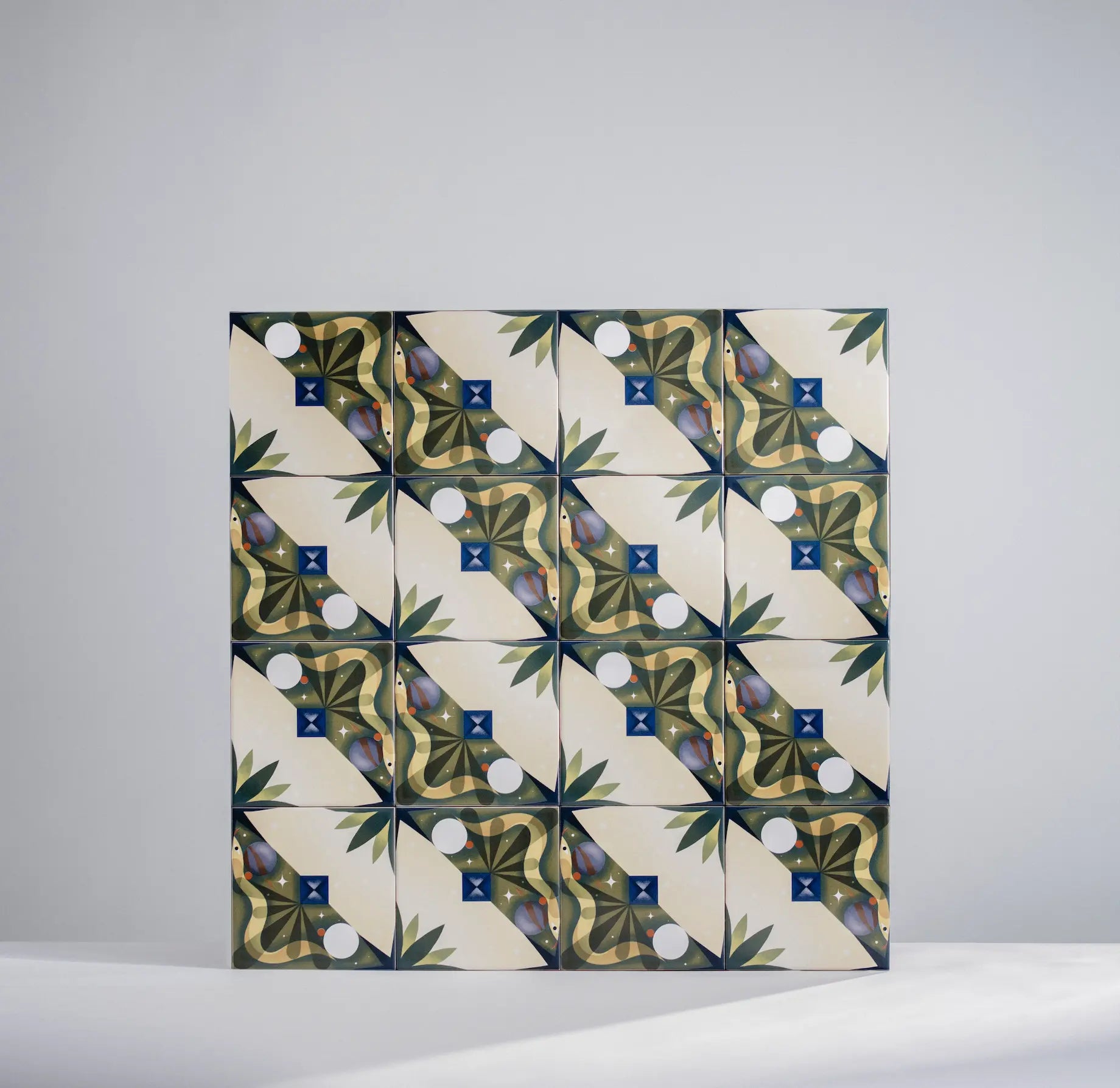 Pattern Kruella D’Enfer ceramic artwork by Clay featuring nature-inspired geometric pattern – available at Clay